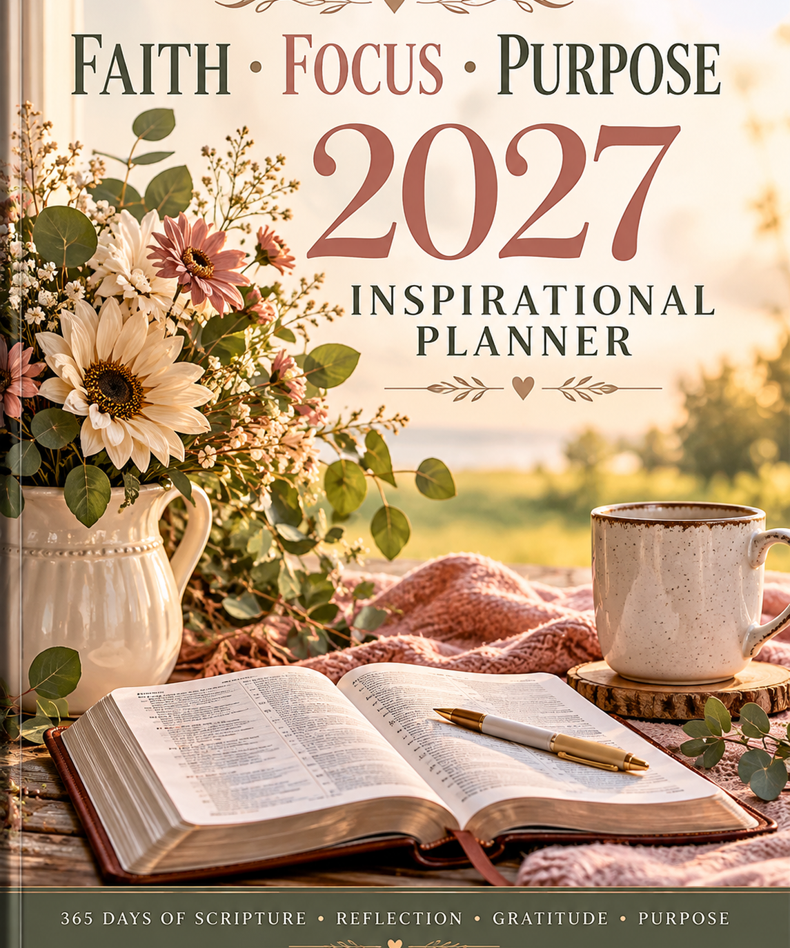 FAITH • FOCUS • PURPOSE — 2027 Inspirational Planner
